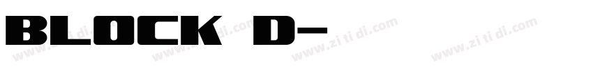 Block D字体转换